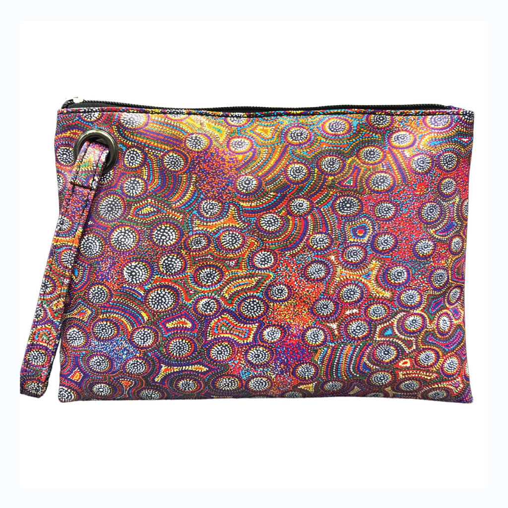 aboriginal-clutch-purse-australian-gift-janie-petyarre-morgan-design