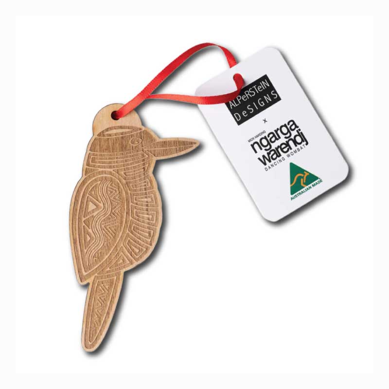 aboriginal-ornament-kookaburra-wooden