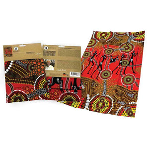 Aboriginal Tea Towel - Hunters and Gatherers Land