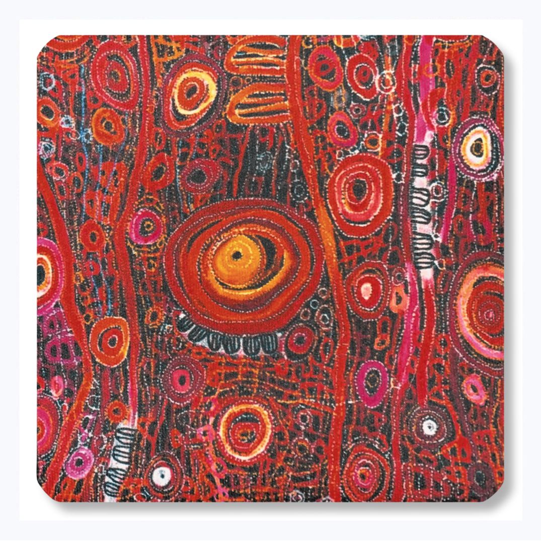 Aboriginal Art Coaster - Charmaine Pwerle
