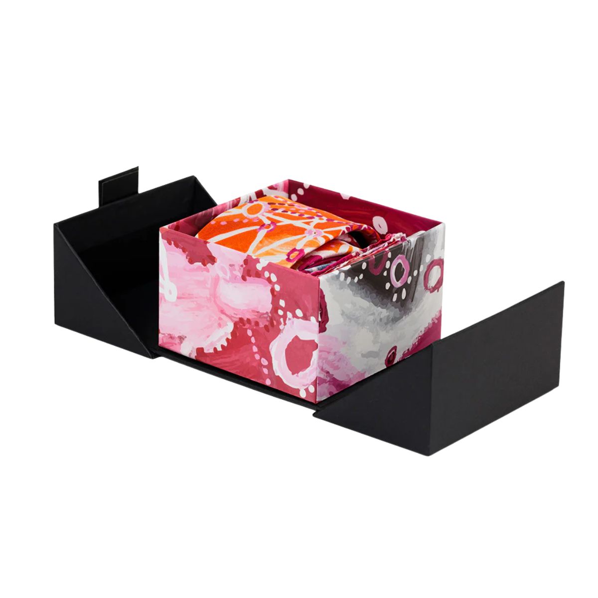 aboriginal silk tie pink