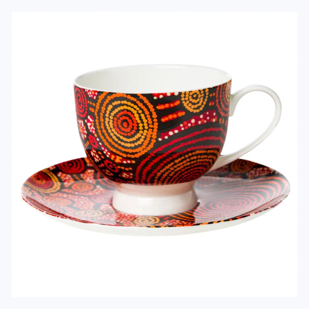 aboriginal ceramic teacup and saucer teddy gibson gift