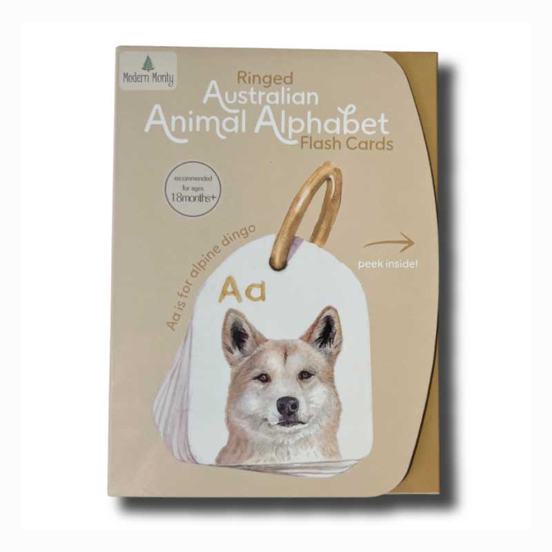 alphabet flash cards aussie animals ringed