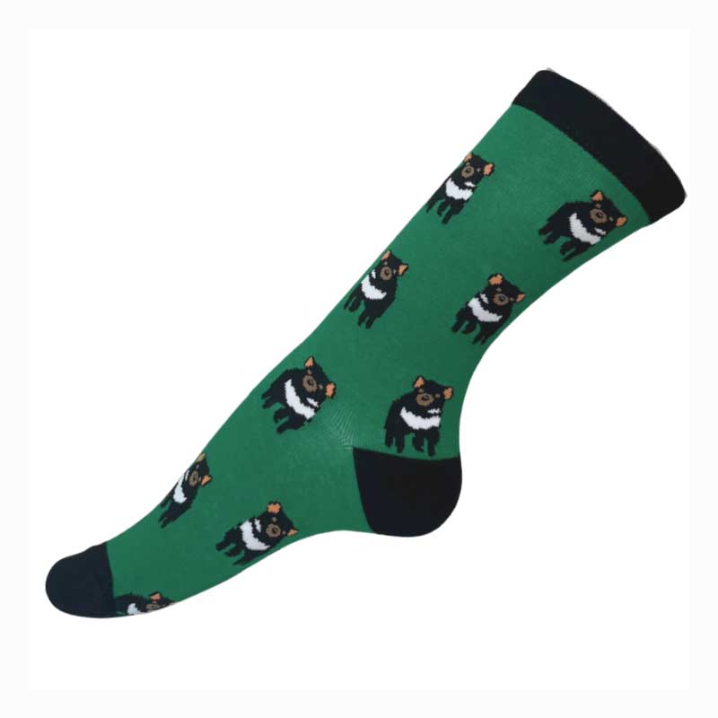 aussie-socks-tasmanian-devil-socks-green