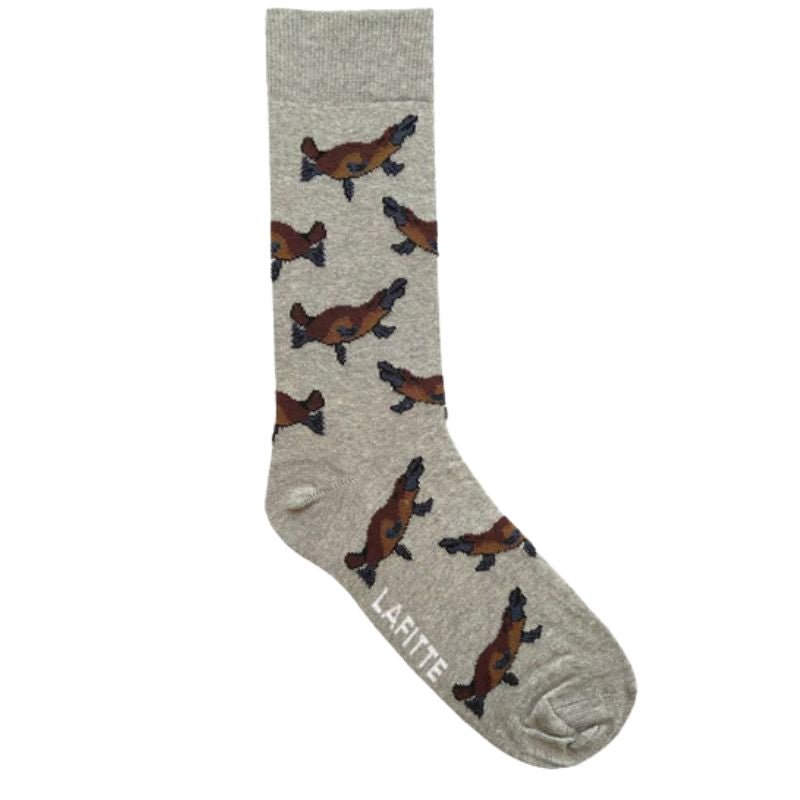 aussie socks platypus grey mens