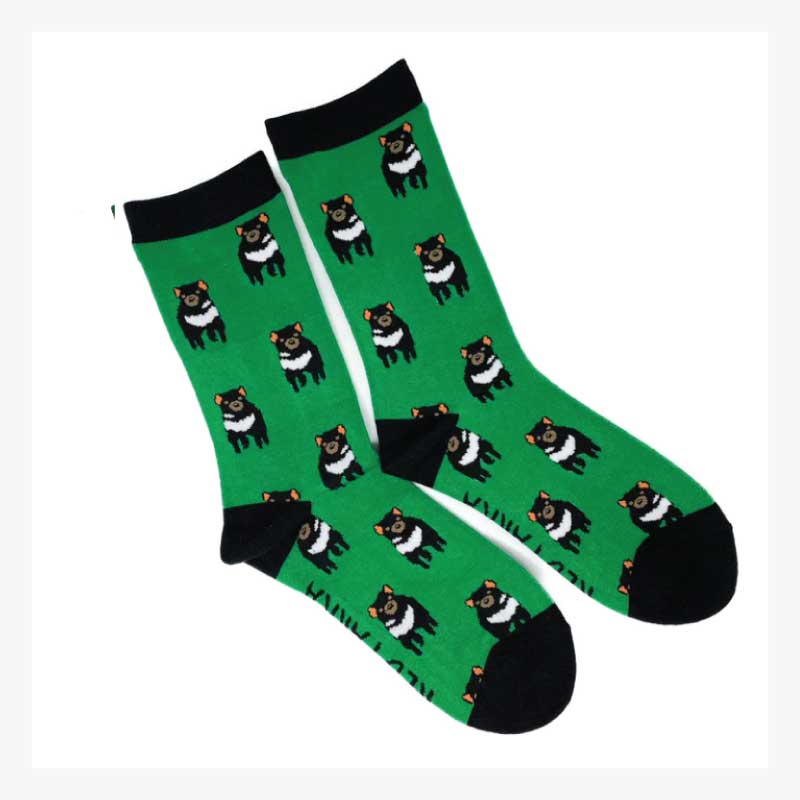 aussie-socks-tasmanian-devil-socks-green