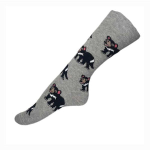 Aussie Socks - Tasmanian Devil Grey (Mens)