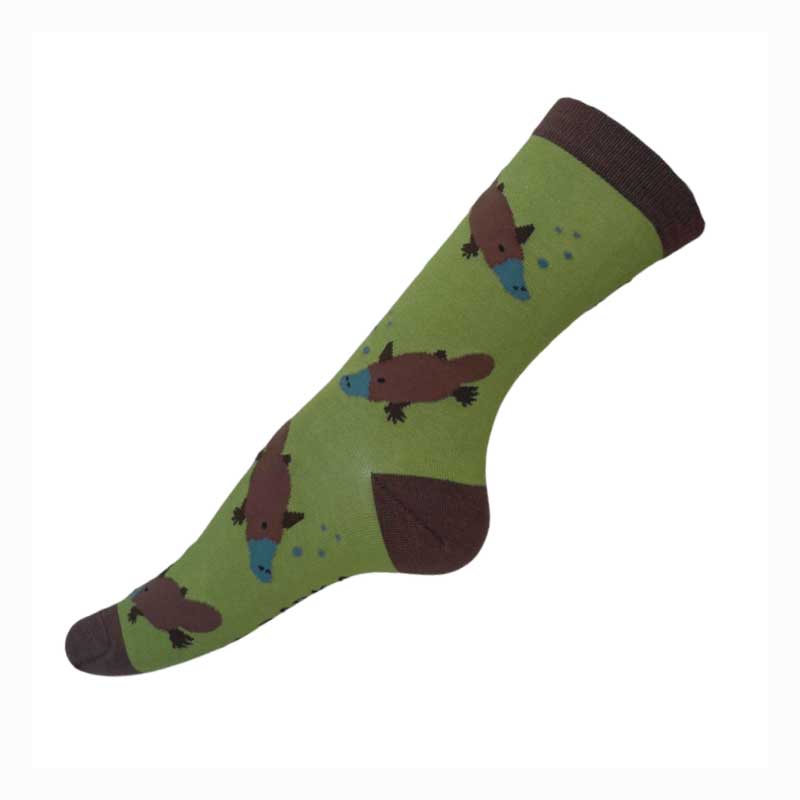 australian socks platypus green