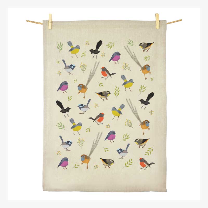 australian-tea-towel-cotton-organic-birdies