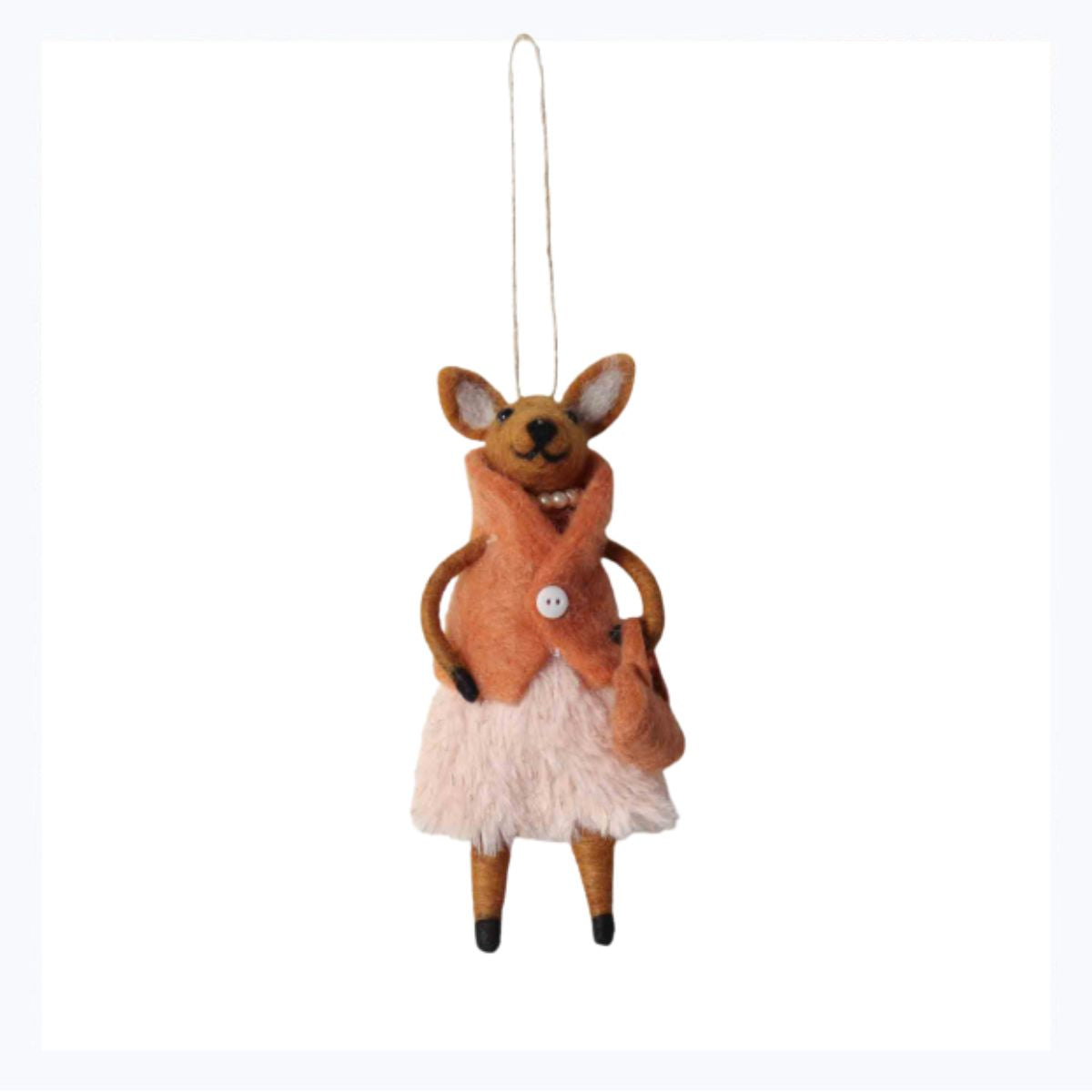 australian christmas felt decoration kangaroo lady