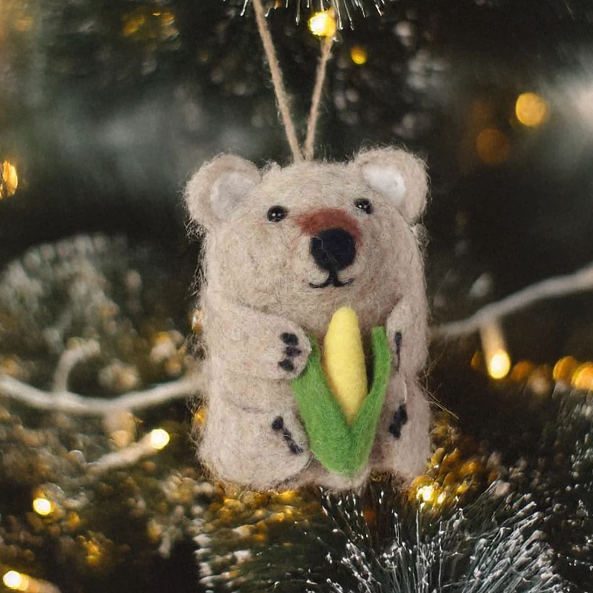 australian christmas decoration felt wombat