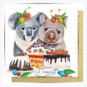 australian-made-christmas-card-wombat-koala-desserts-la-la-land