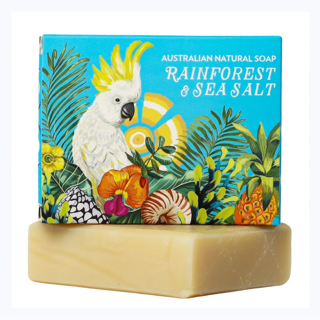 la la land soap rainforest sea salt cockatoo
