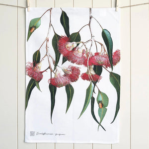 australian eucalyptus tea towel bell art botanical luxe