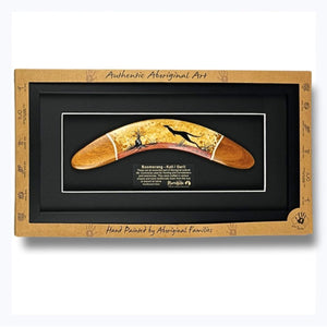 boomerang framed hunters yellow kangaroo made in australia