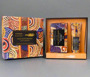 gift set aboriginal bottlebrush soap hand cream nora davidson aboriginal