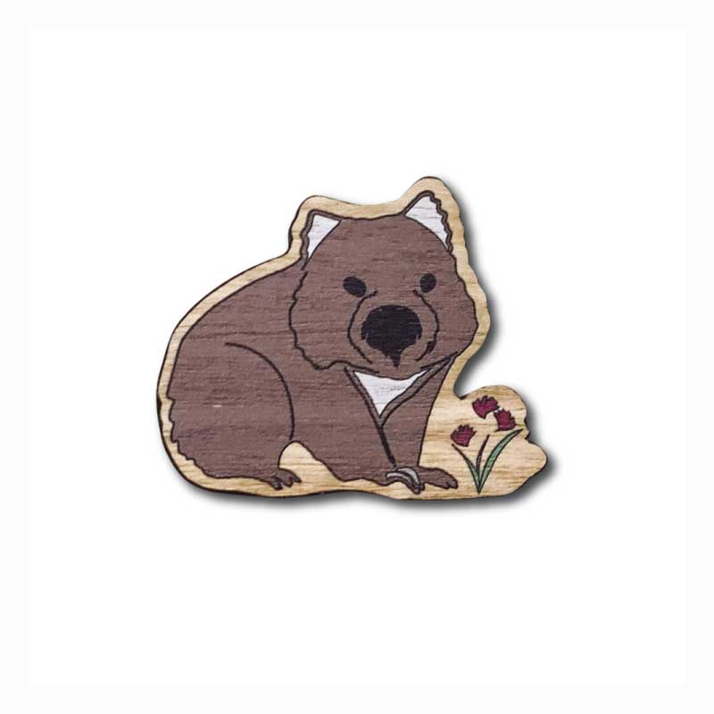 brooch-wombat-wooden-australian-made