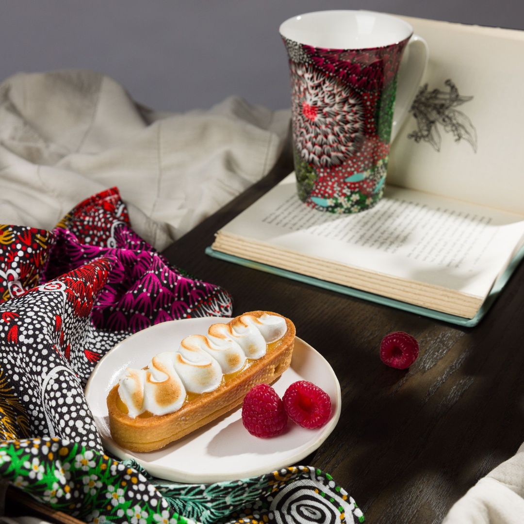 coral hayes tea towel and mug