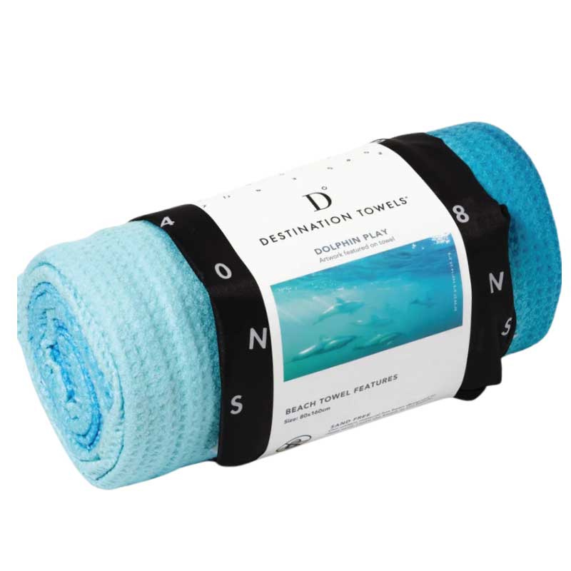 destination-towel-beach-towel-dolphin-play