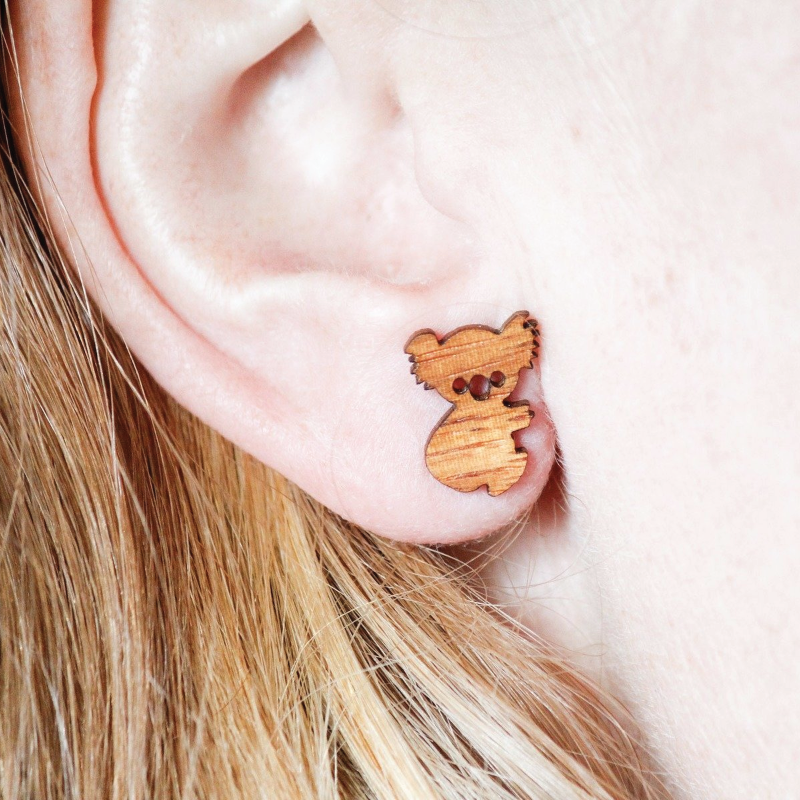 Koala online stud earrings