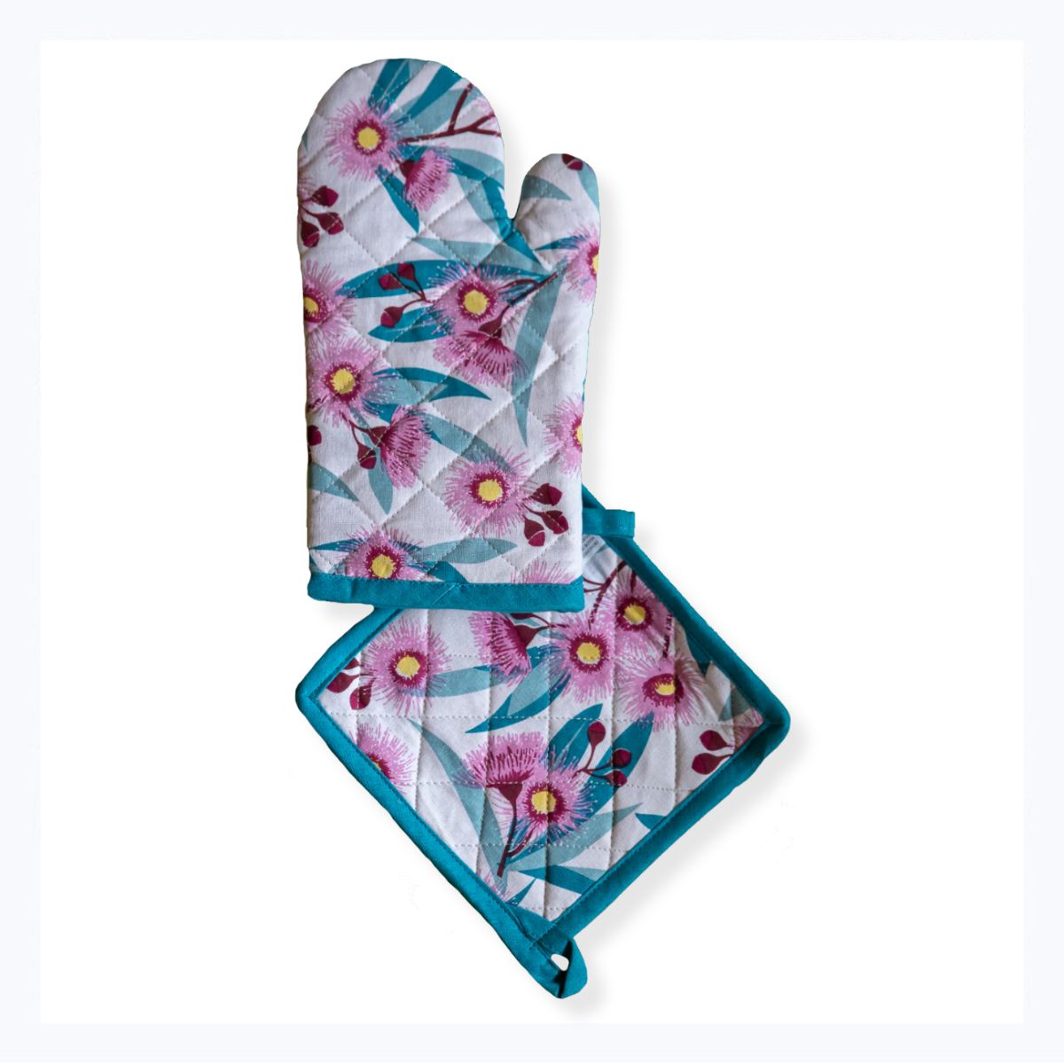 Oven Glove and Pot Holder Set - Flowering Gum