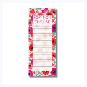 jotter notepad fridge poppies