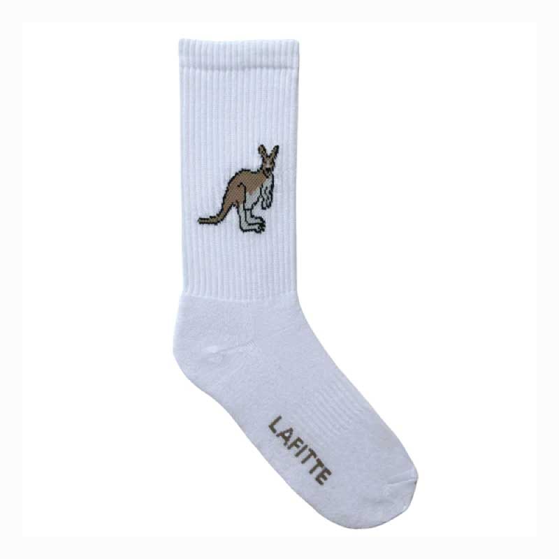 socks kangaroo crew white australian made