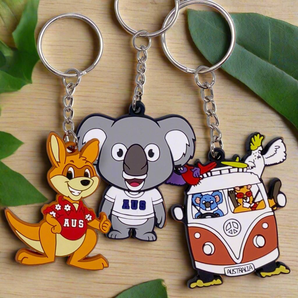 keyring souvenir australia kangaroo koala van