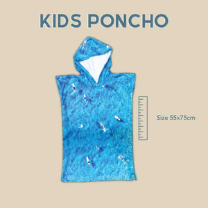 Destination Label Poncho Beach Towel - Longboard Party - KIDS