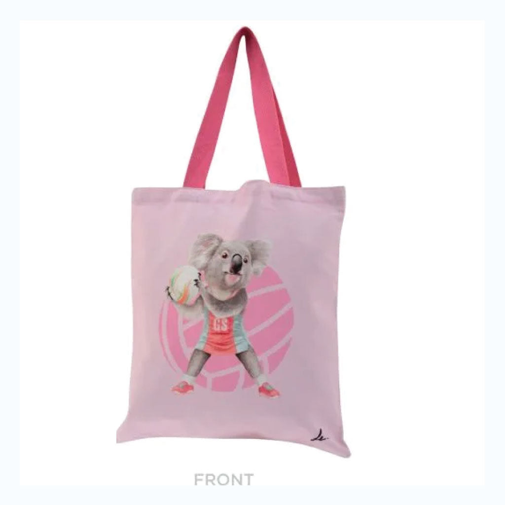 koala-tote-bag-pink-netball-front