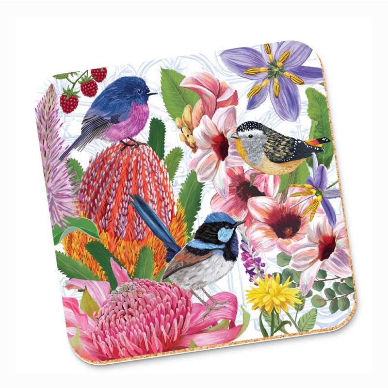 australian coaster birds flowers