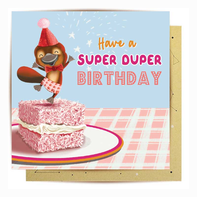 la-la-land-greeting-card-platypus-lamington-birthday