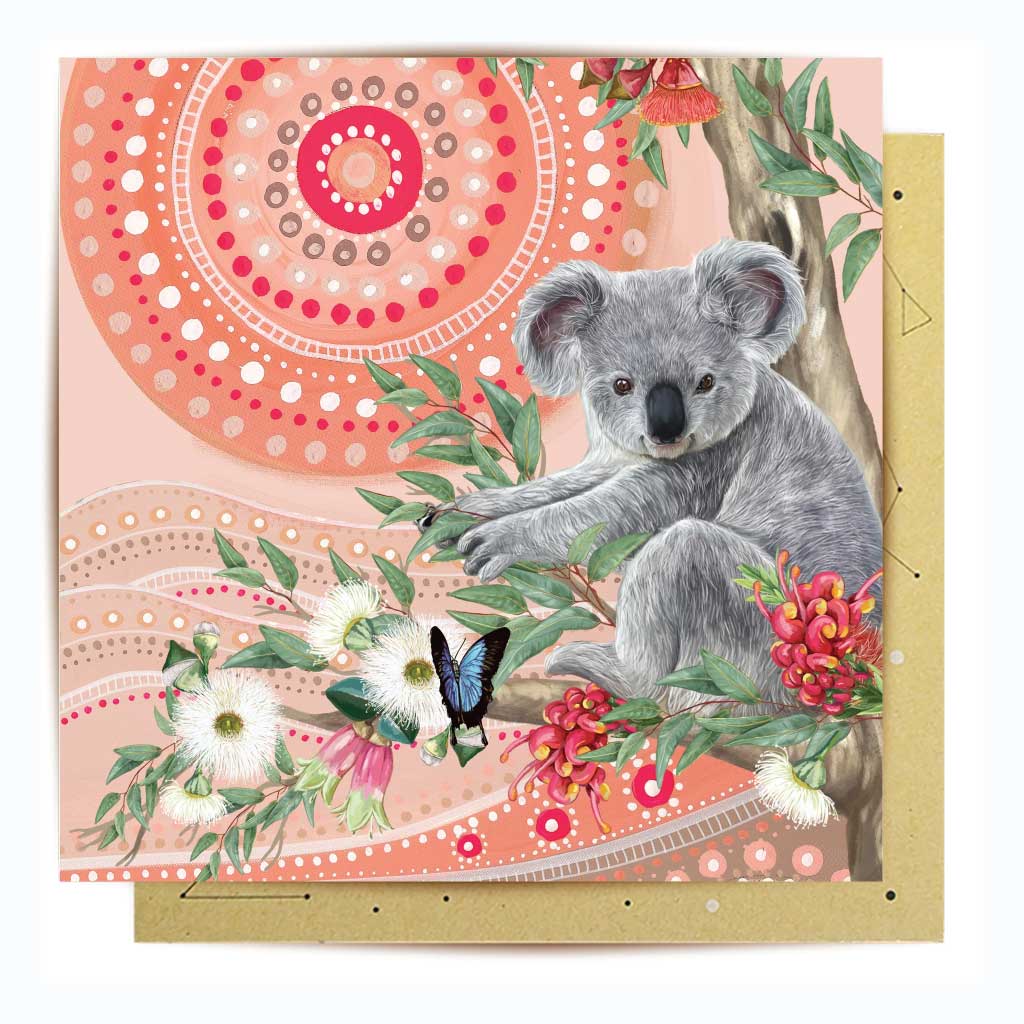 la-la-land-greeting-card-sacred-country-koala