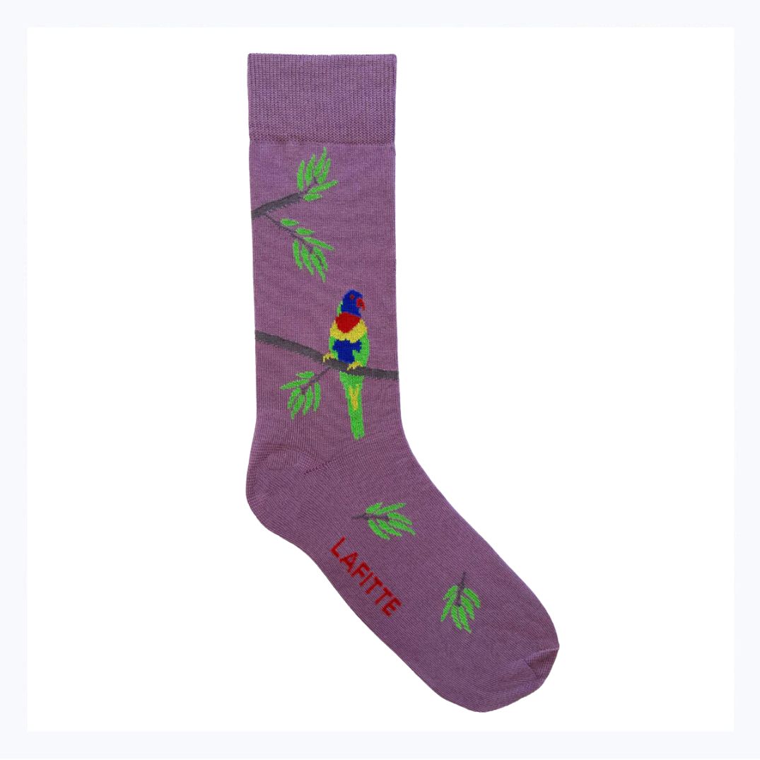 aussie socks lorikeet grape rainbow gift souvenir