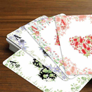 playing cards native flowers