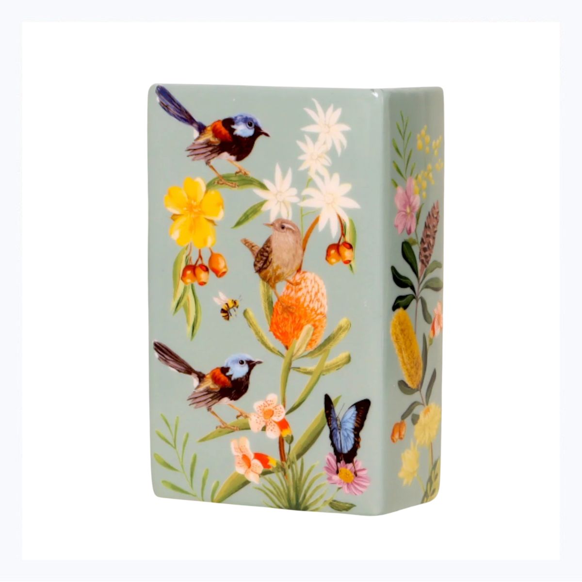 vase-australian-birds-flowers