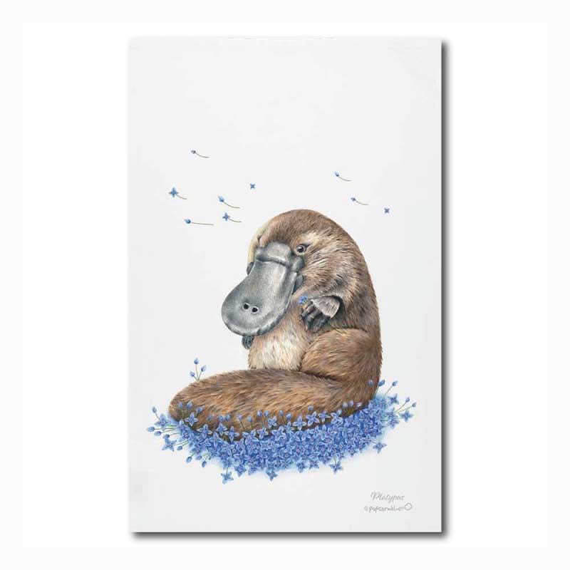 platypus tea towel australia