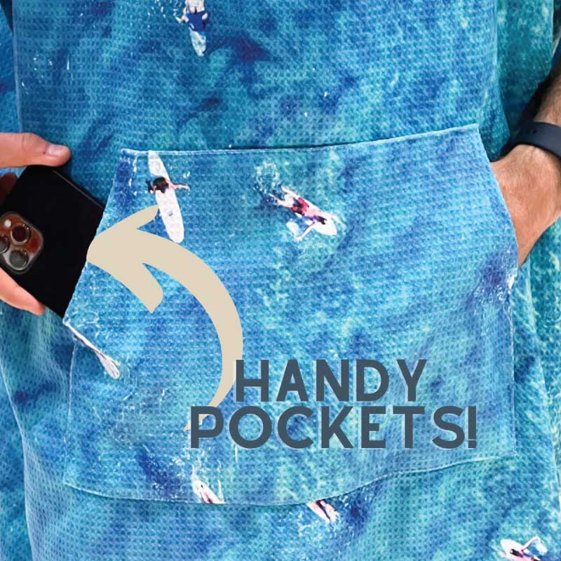 Destination Label Poncho Beach Towel - Longboard Party - KIDS