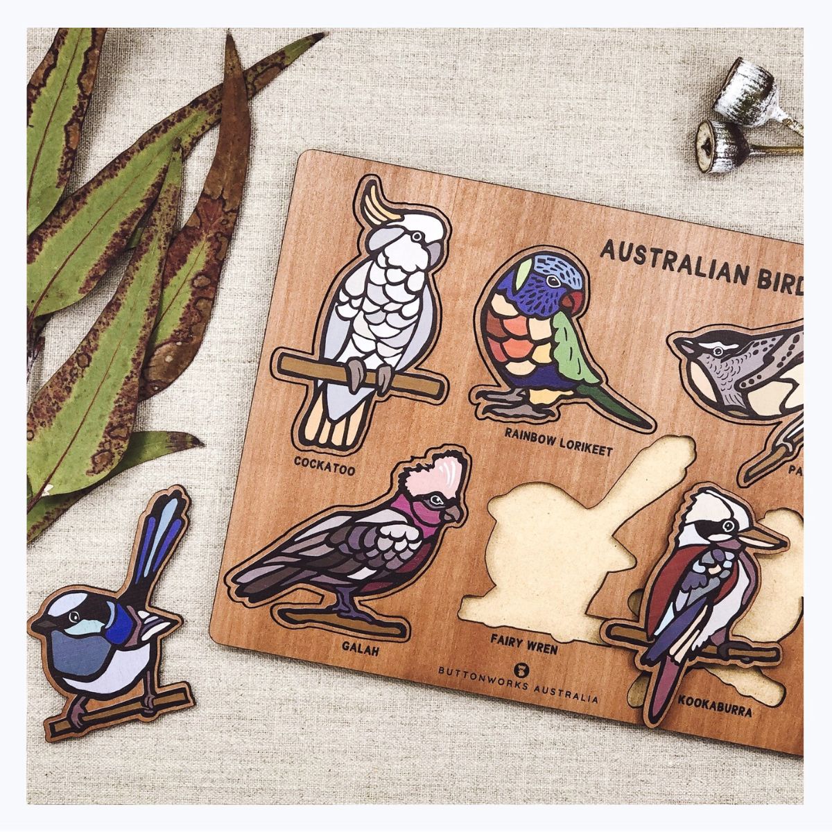 puzzle australian timber birds