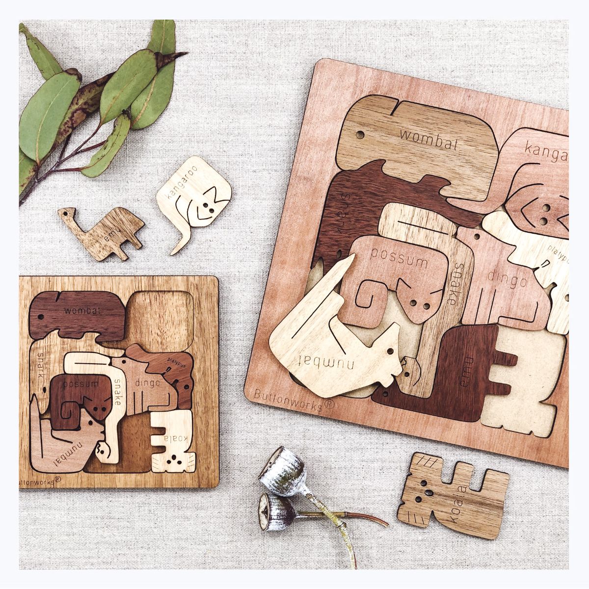 puzzle australian animals square small 12cm x 12cm