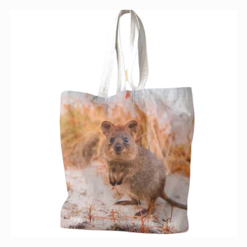 tote bag quokka smile destination label australia