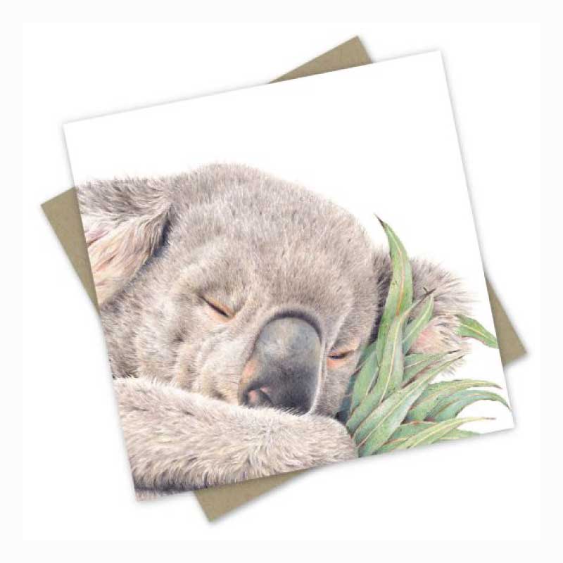 Australian Greeting Card Single - Rescue Koala