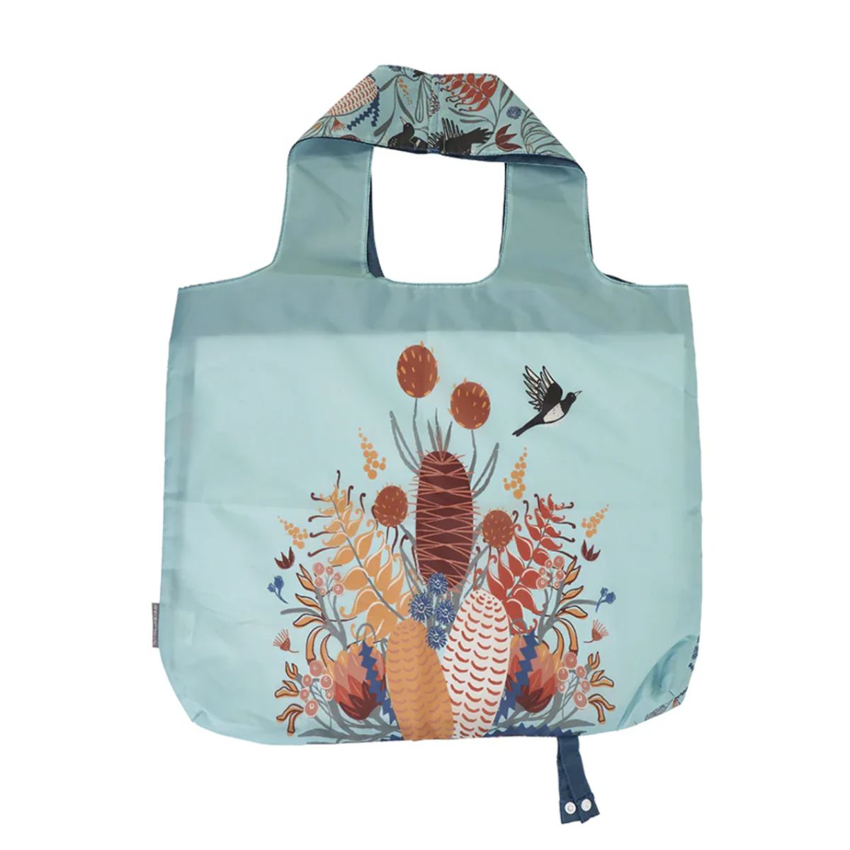 foldable shoppper bag eco friendly magpie florals australian gift for overseas