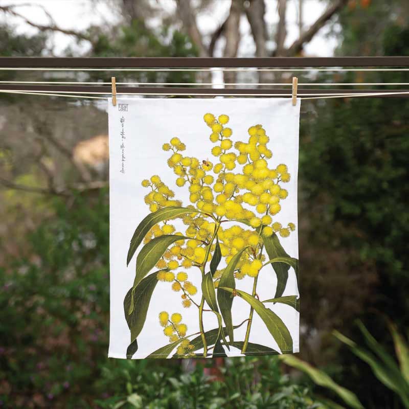 tea-towel-bell-art-wattle-australia