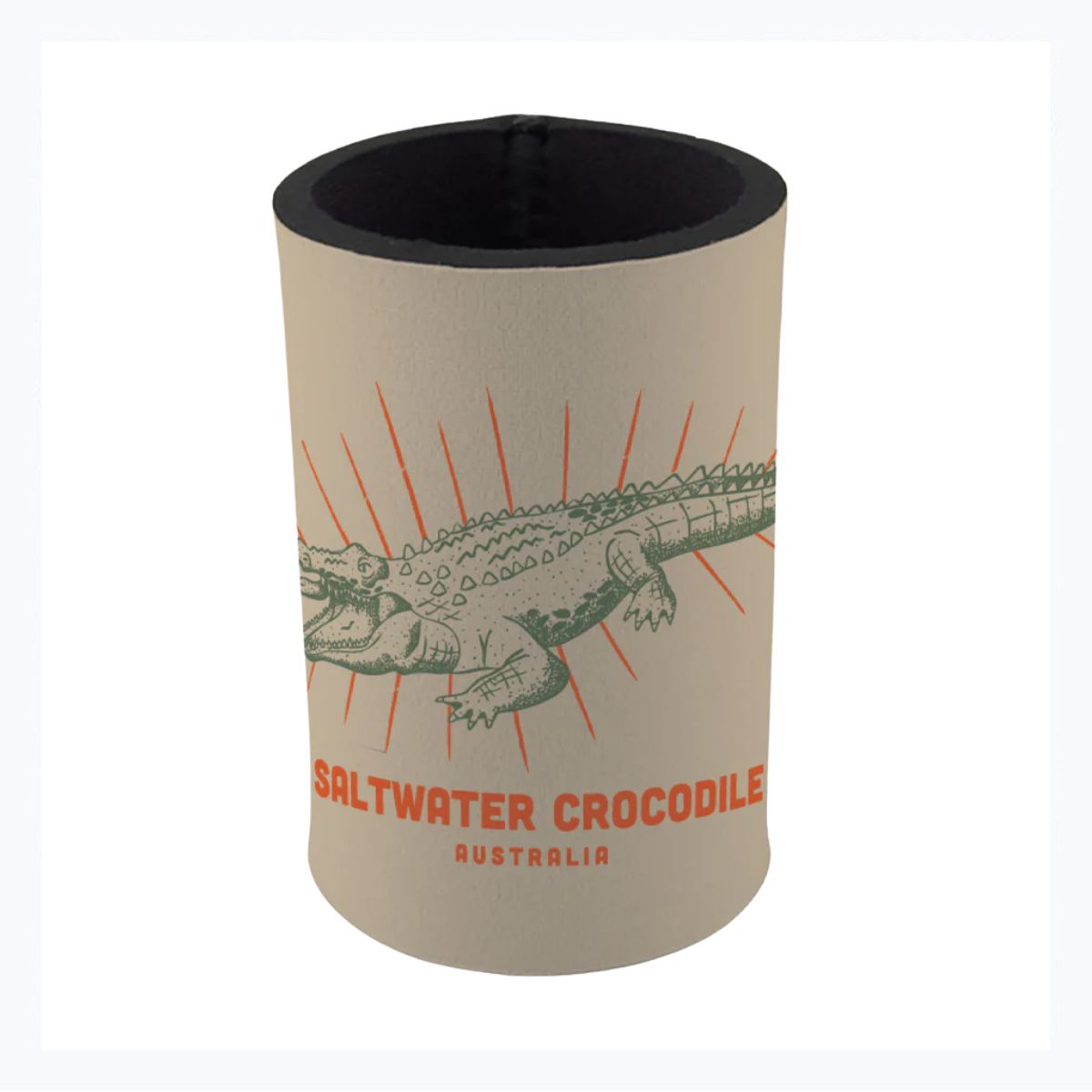 stubby holder crocodile souvenir beige