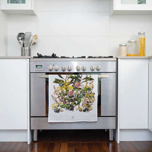 Tea Towel Australian natives Three for Honey I Still Call Australia