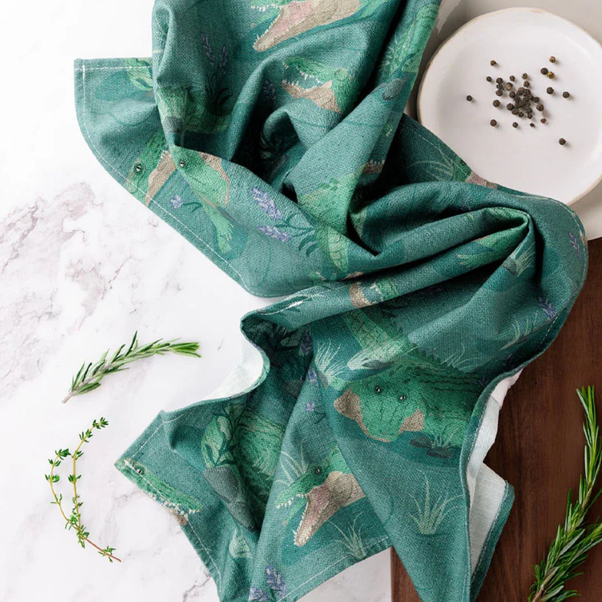 tea towel crocodile souvenir