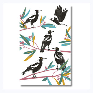 tea towel magpies