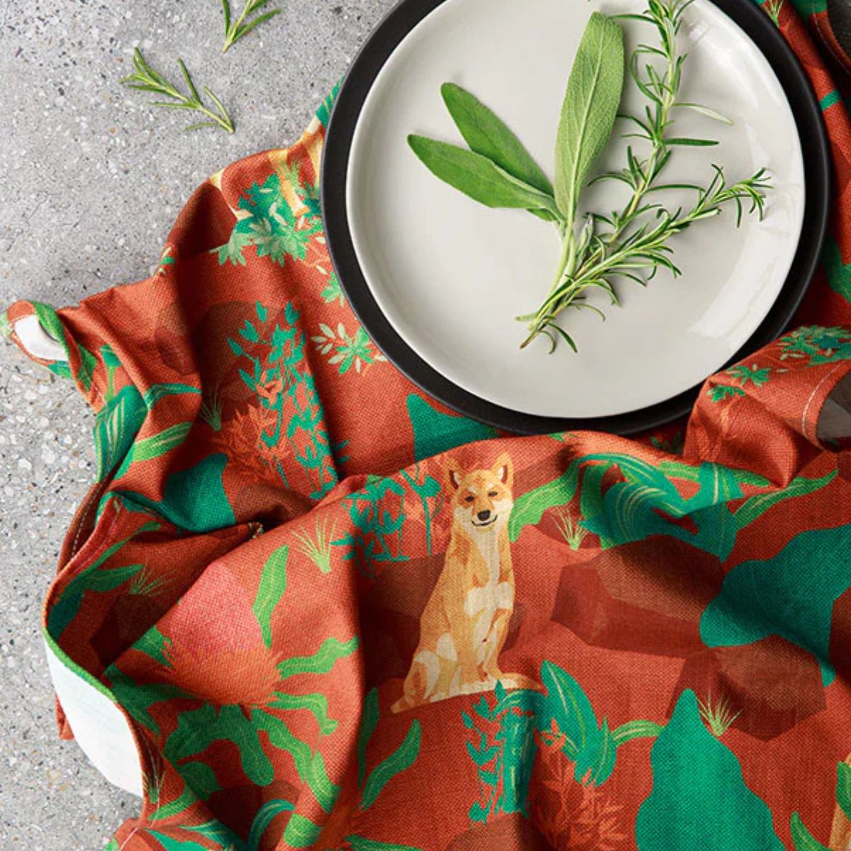 tea towel dingo australian souvenir