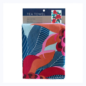 tea towel waratah